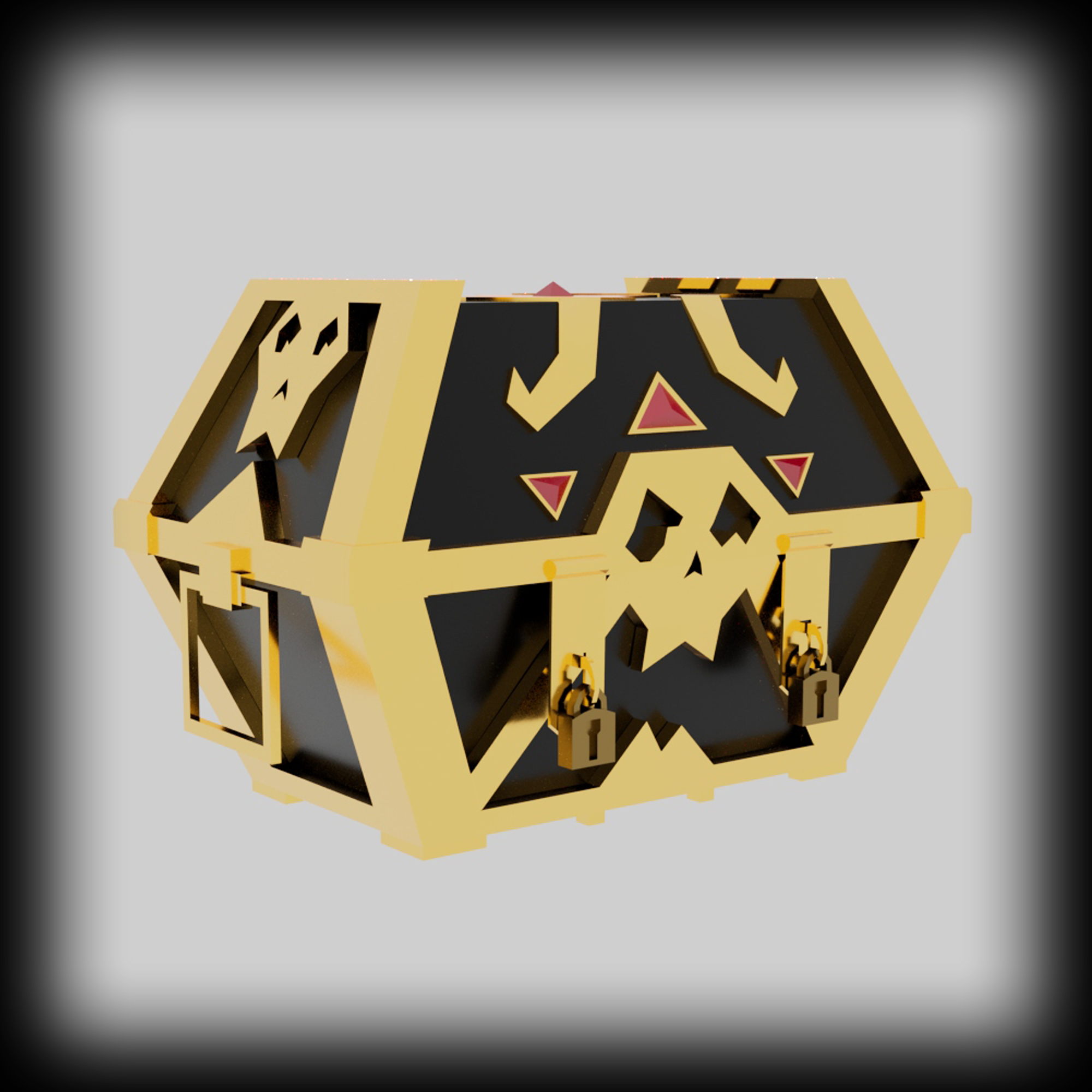 A large gold chest